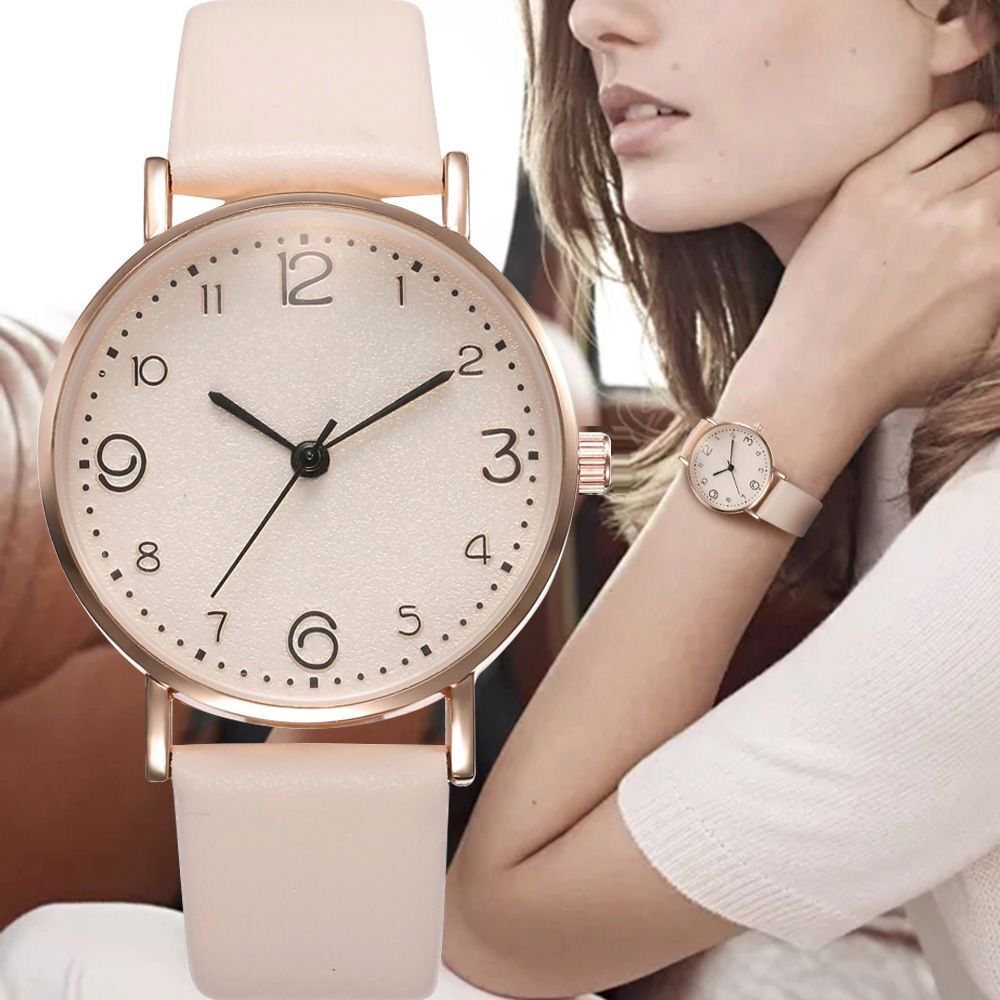 Luxury Watch With Rubber Strap - Damenuhren Damen Casual Arabische Zahlen Leder