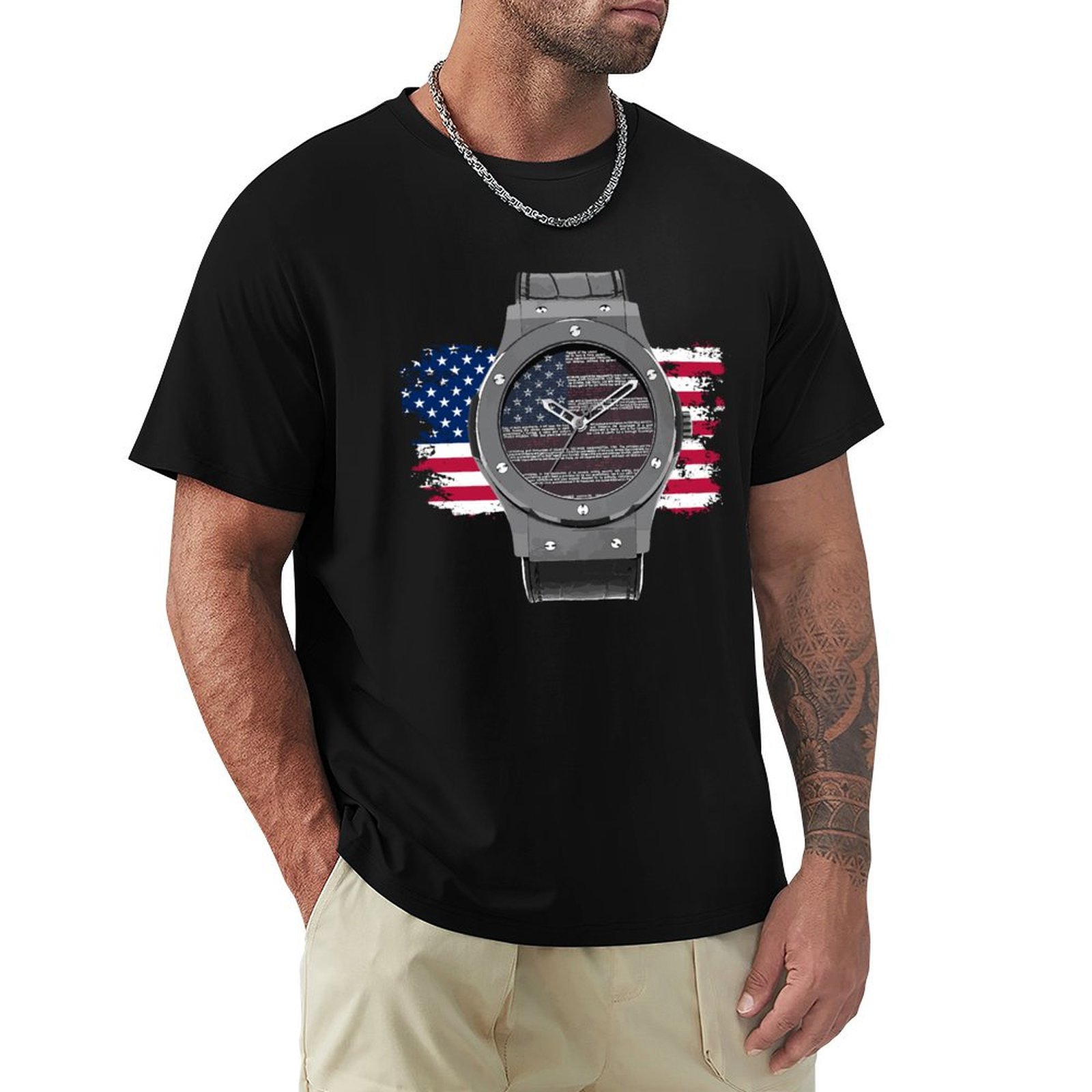 Luxury Watch Drawing - LUXURY WATCH DRAWING T-Shirt Halloween Freizeit-T-Shirt