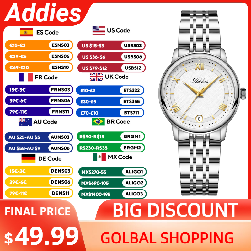 Luxury Watch - Addies neue Luxus-Damenuhren, 31 mm, Saphirglas,