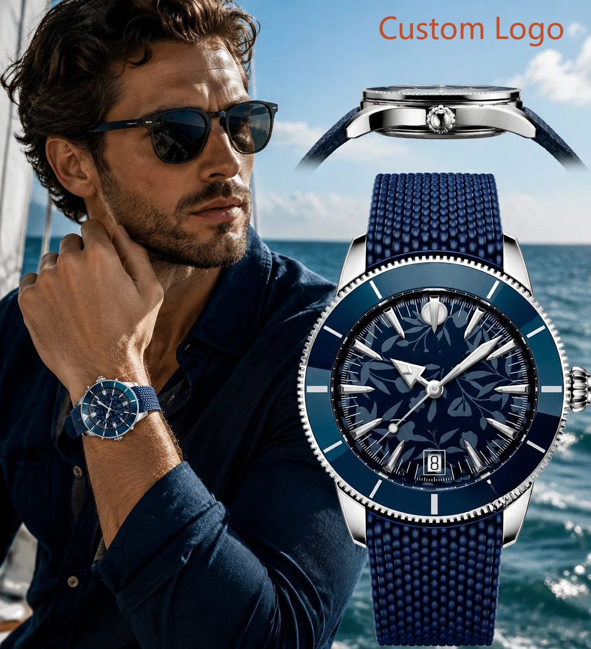 Luxury Watch Unique - Herren 46mm Taucheruhr Automatik mit drehbarer