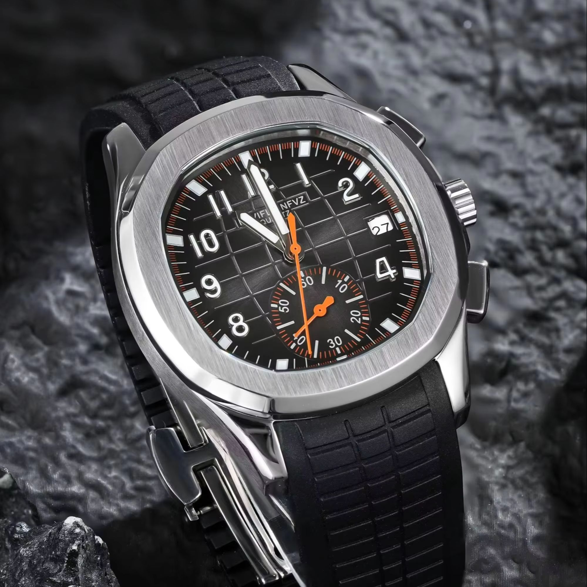 Luxury Watch With Rubber Strap - 40MM Herren-Luxusuhr NAVIFLZ NFVZ Hochwertige Marken-Gummiarmband