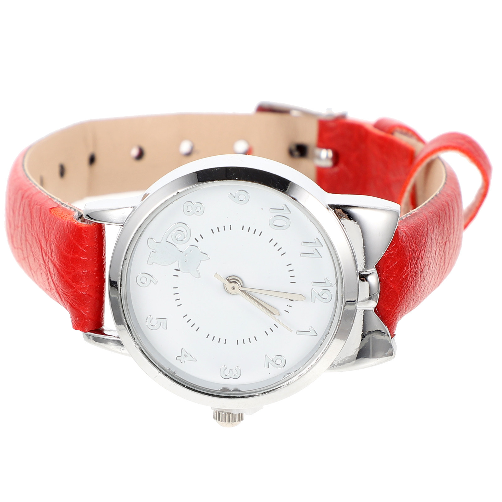 Luxury Watch Drawing - Damenuhr mit kleinem Katzenmotiv, zartes, elegantes