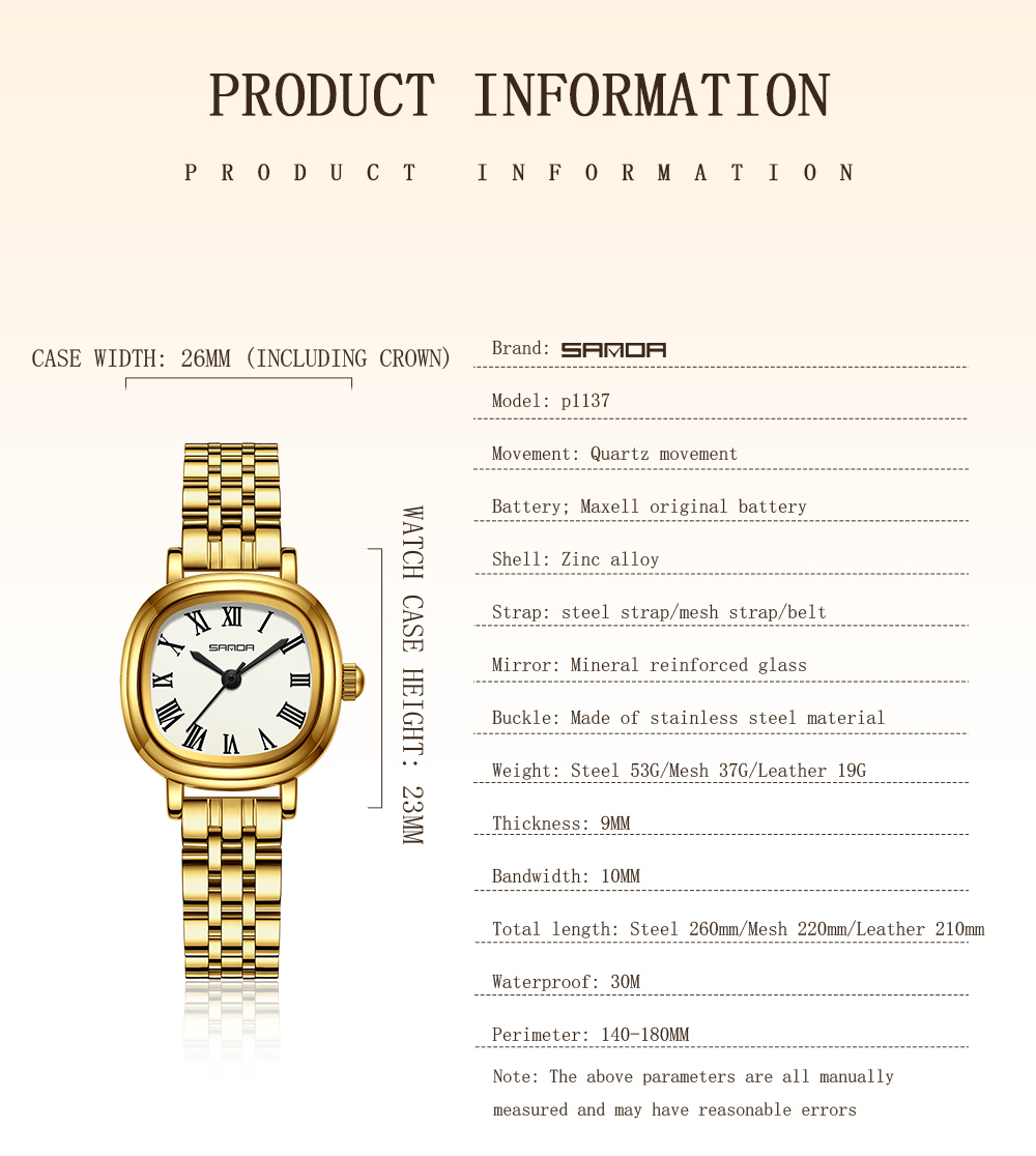 SANDA Top 1137 Damen-Quarzuhr, – Luxury Watch Top 10 Bewertung und Preis