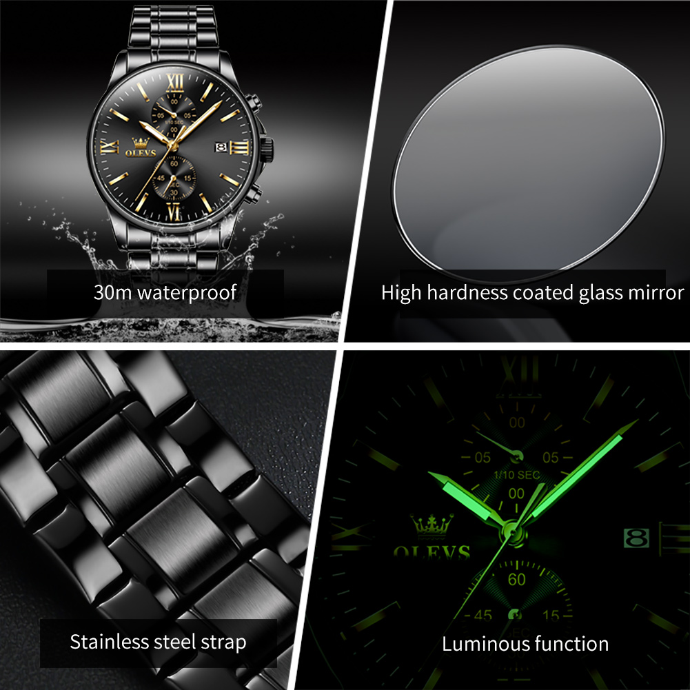 OLEVS 2886 Klassische schwarze – Zen Luxury Watch Bewertung und Preis
