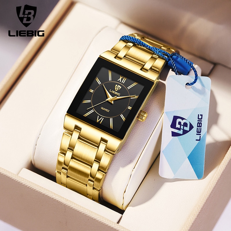 LiEBIG Luxus Goldene Quarz Arm – Luxury Watch Uk Bewertung und Preis