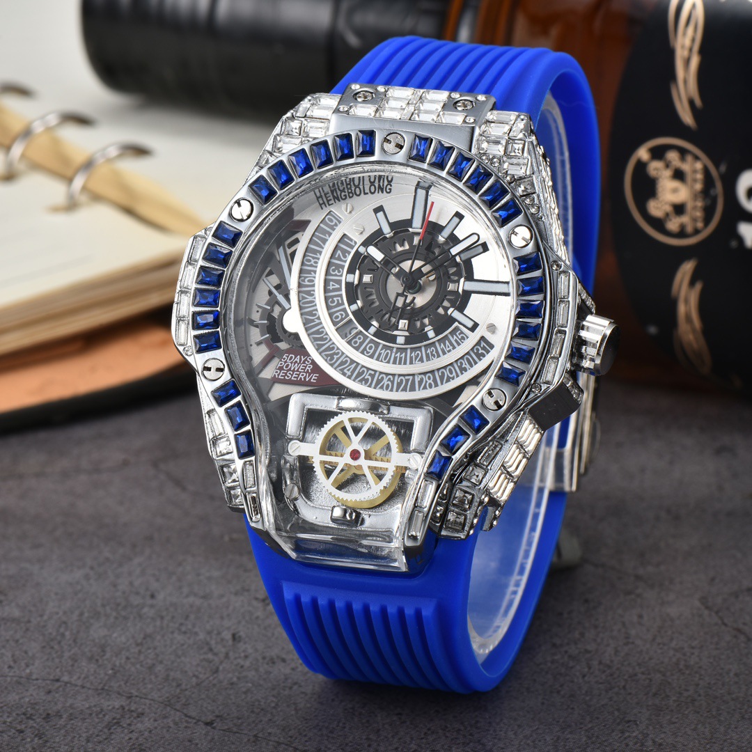 Voller diamanten Fall Business – Luxury Watch With Rubber Strap Bewertung und Preis
