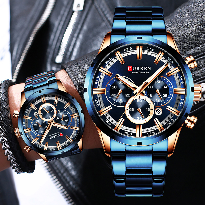 Curren Herrenuhr, blaues Ziffe – Luxury Watch Audemars Piguet Bewertung und Preis